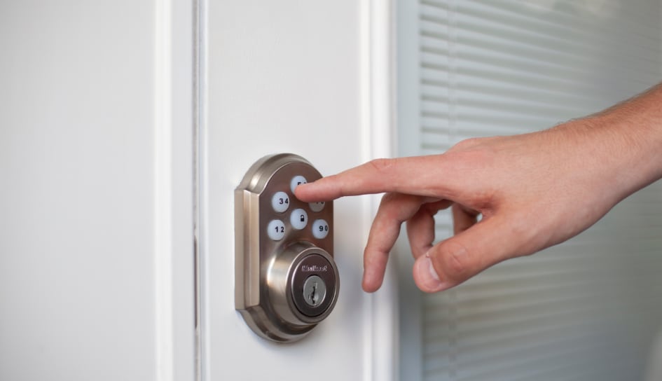 Smart lock up close shot